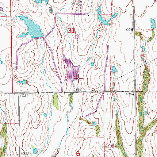 Topographic Map of Finn Creek Site 20 Dam, OK