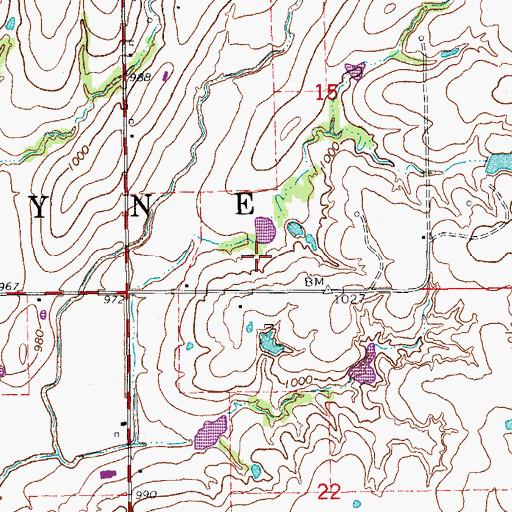 Topographic Map of Finn Creek Site 19 Dam, OK