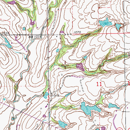 Topographic Map of Finn Creek Site 18 Dam, OK