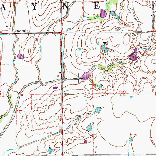 Topographic Map of Finn Creek Site 16 Dam, OK