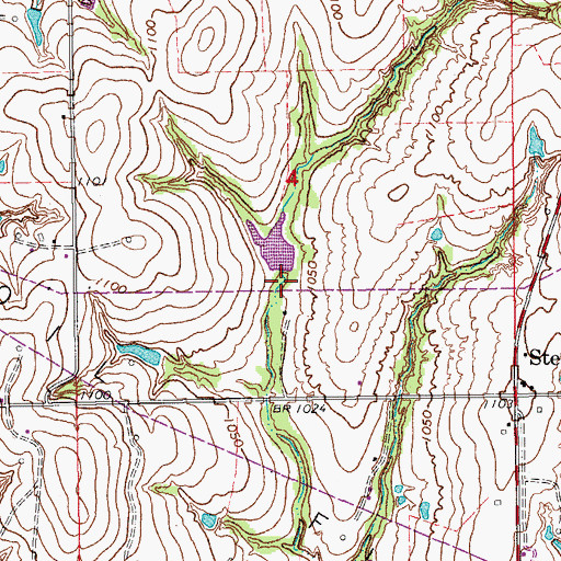 Topographic Map of Finn Creek Site 14 Reservoir, OK