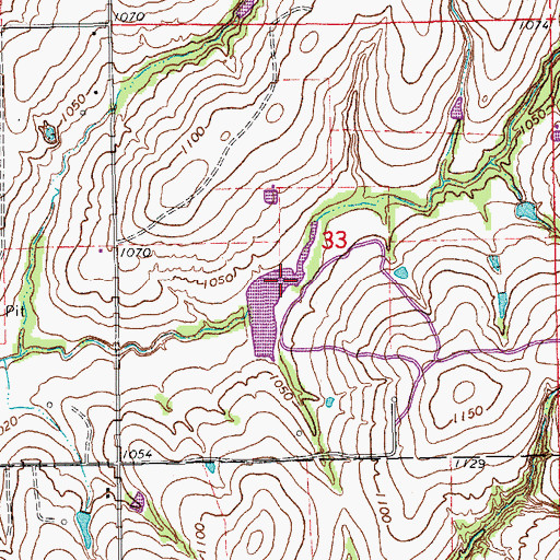 Topographic Map of Finn Creek Site 13 Reservoir, OK