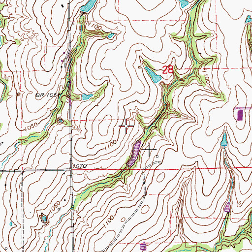 Topographic Map of Finn Creek Site 12 Dam, OK