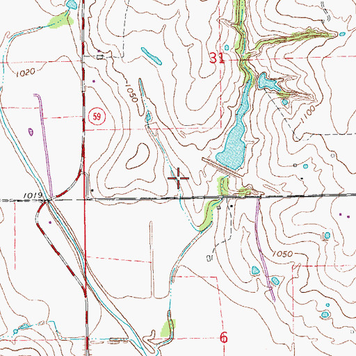 Topographic Map of Finn Creek Site 10 Reservoir, OK