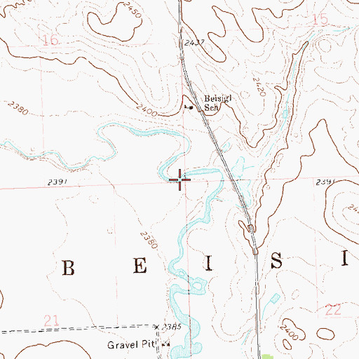 Topographic Map of Township of Beisigl, ND