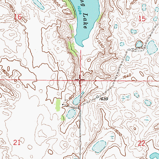 Topographic Map of Township of Iowa, ND