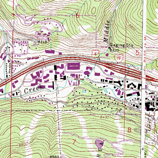 Topographic Map of Middle Creek, CO