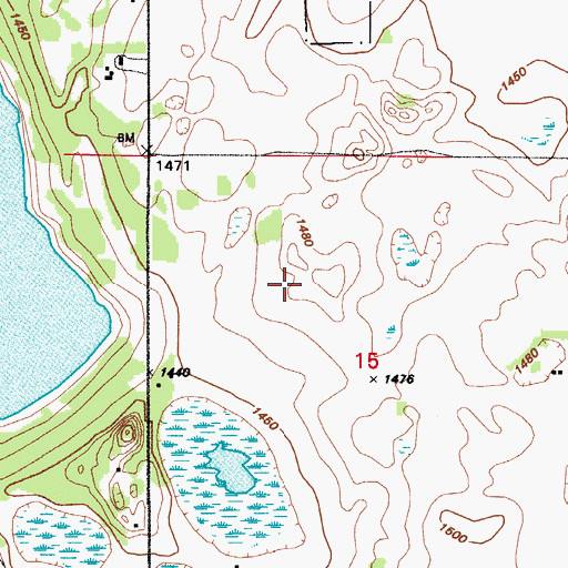 Topographic Map of Township of Mission, ND