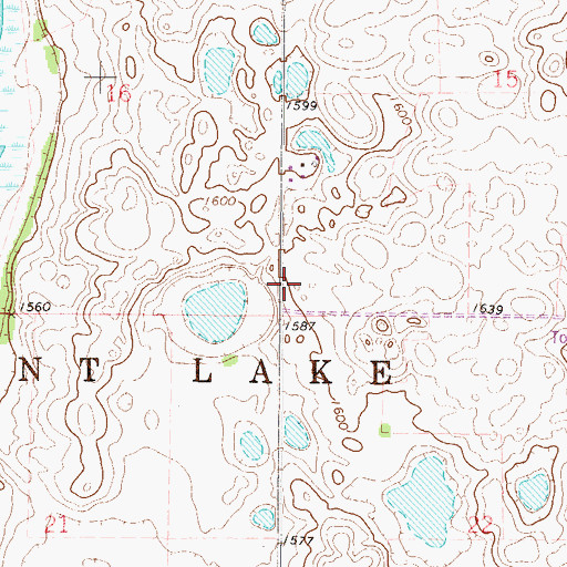 Topographic Map of Township of Pleasant Lake, ND