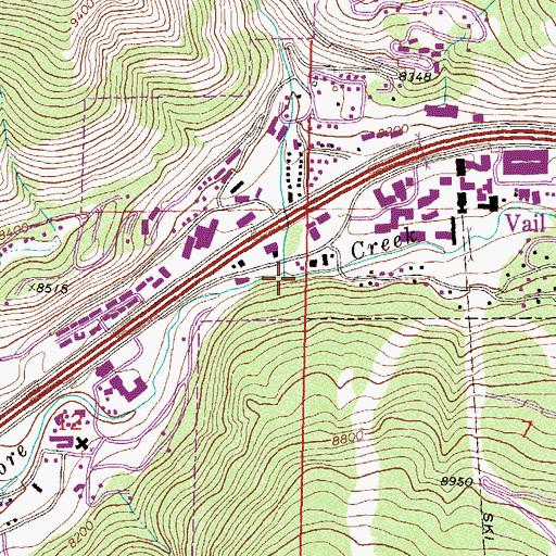 Topographic Map of Red Sandstone Creek, CO