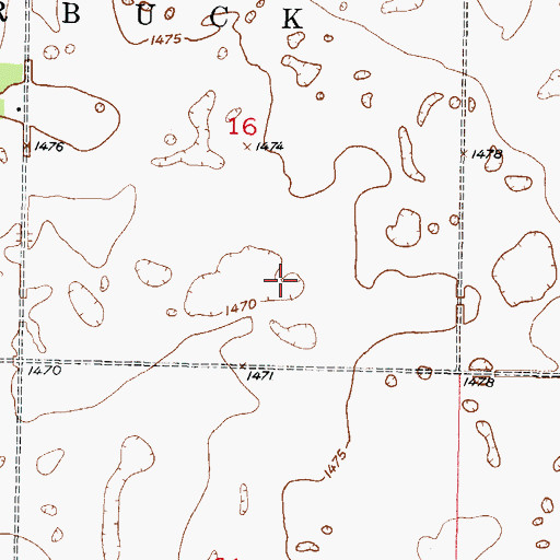 Topographic Map of Township of Starbuck, ND