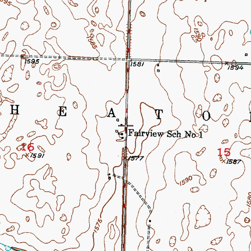 Topographic Map of Township of Wheaton, ND