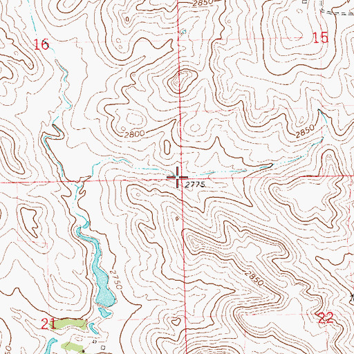 Topographic Map of Township of Goldfield, ND
