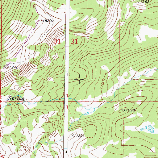 Topographic Map of Mill Creek, CO