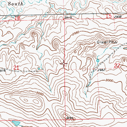 Topographic Map of Township of Grainbelt, ND