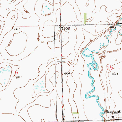 Topographic Map of Township of Forthun, ND