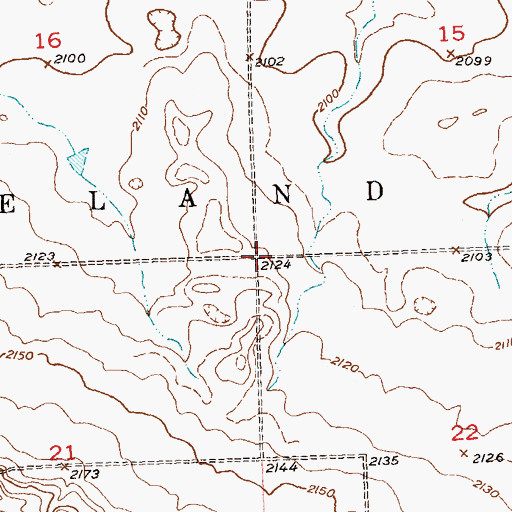 Topographic Map of Township of Roseland, ND