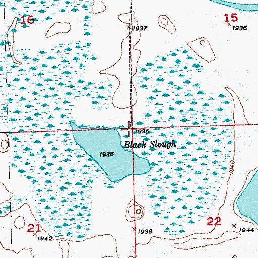 Topographic Map of Township of Vale, ND