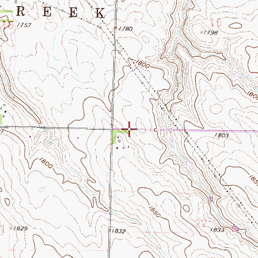 Topographic Map of Township of Apple Creek, ND