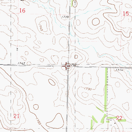 Topographic Map of Township of Boyd, ND