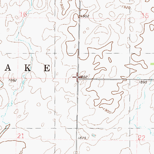Topographic Map of Township of Clear Lake, ND