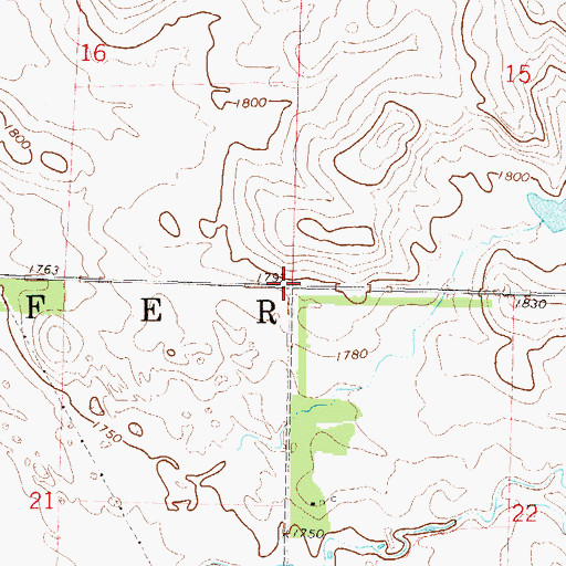 Topographic Map of Township of Telfer, ND
