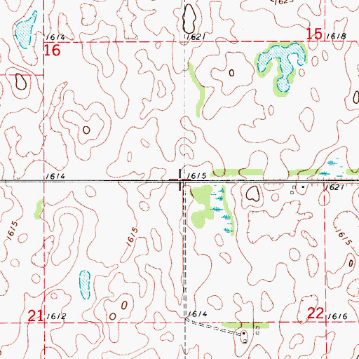 Topographic Map of Township of Bruce, ND