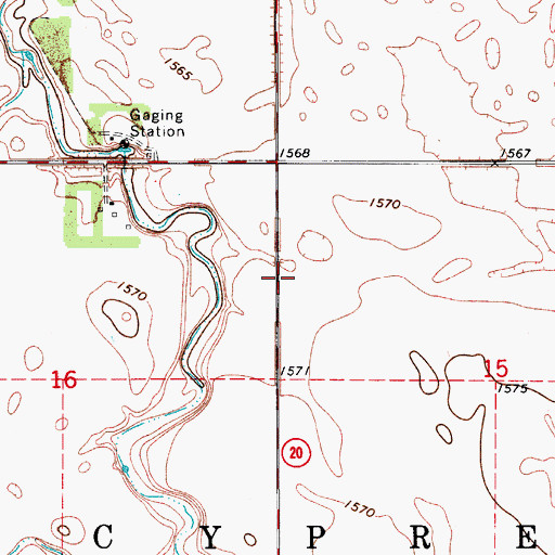 Topographic Map of Township of Cypress, ND