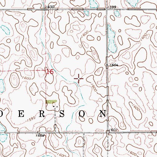 Topographic Map of Township of Henderson, ND