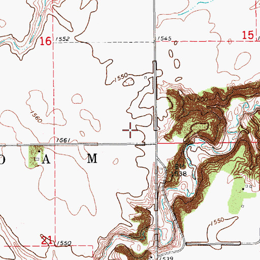 Topographic Map of Township of Loam, ND