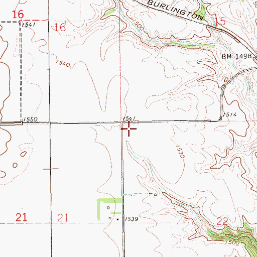 Topographic Map of Township of Montrose, ND