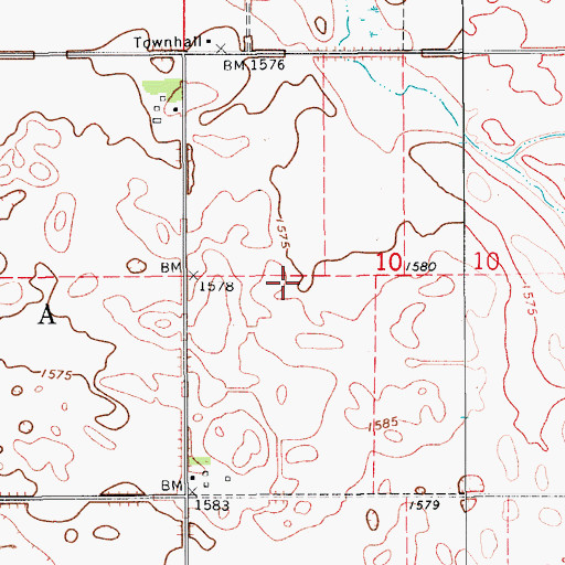 Topographic Map of Township of North Loma, ND