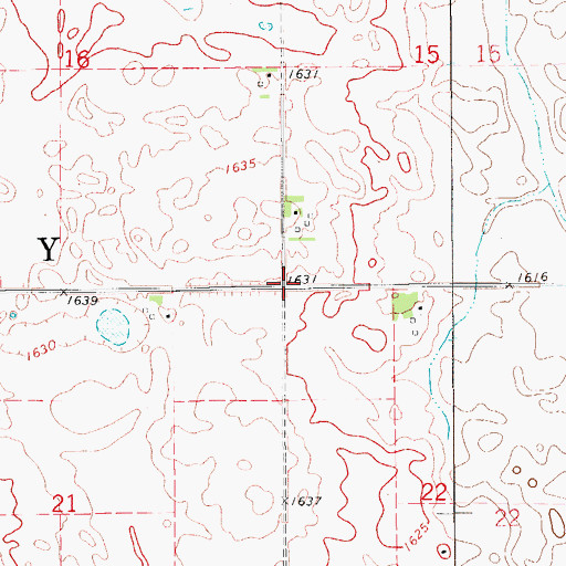 Topographic Map of Township of Perry, ND
