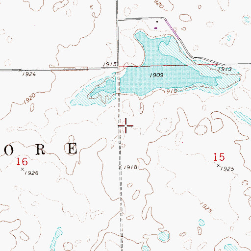 Topographic Map of Township of Fillmore, ND