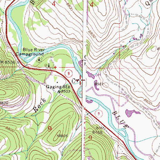 Topographic Map of Rock Creek, CO