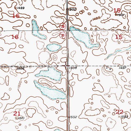 Topographic Map of Township of Eastman, ND