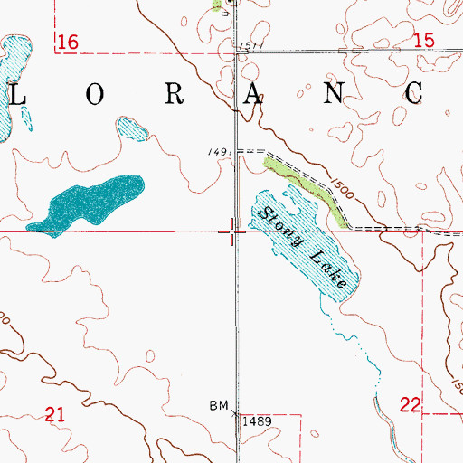 Topographic Map of Township of Florance, ND