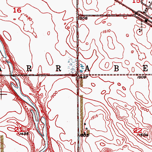 Topographic Map of Township of Larrabee, ND