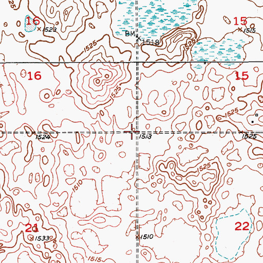 Topographic Map of Township of McKinnon, ND
