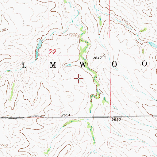 Topographic Map of Township of Elmwood (historical), ND