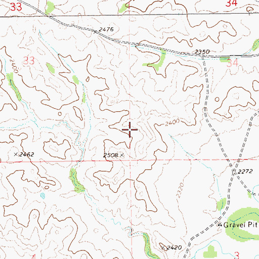 Topographic Map of Township of Pearl, ND