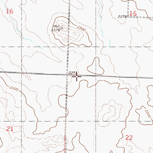 Topographic Map of Township of Elm, ND