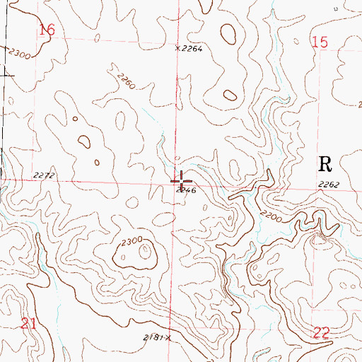 Topographic Map of Township of Rock, ND