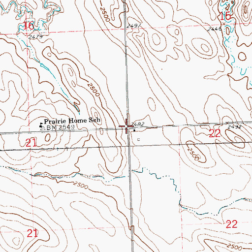 Topographic Map of Township of Acme, ND