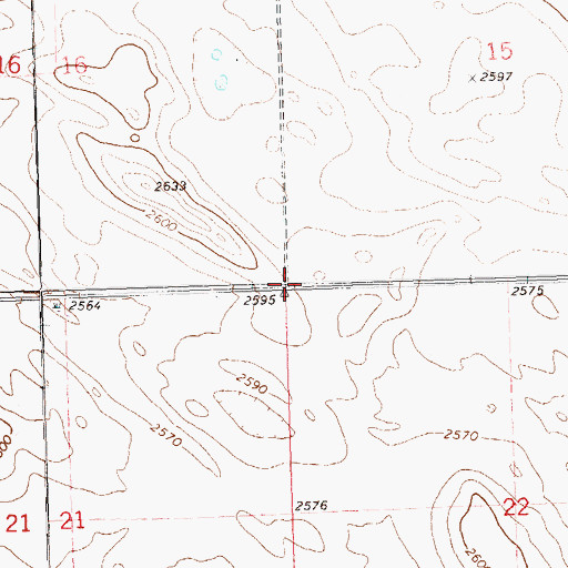 Topographic Map of Township of Black Butte, ND