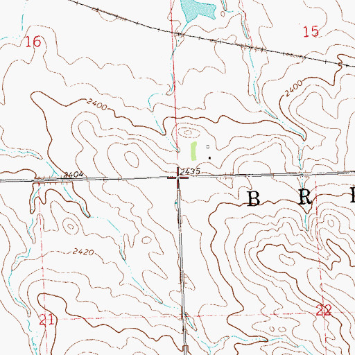 Topographic Map of Township of Brittian, ND