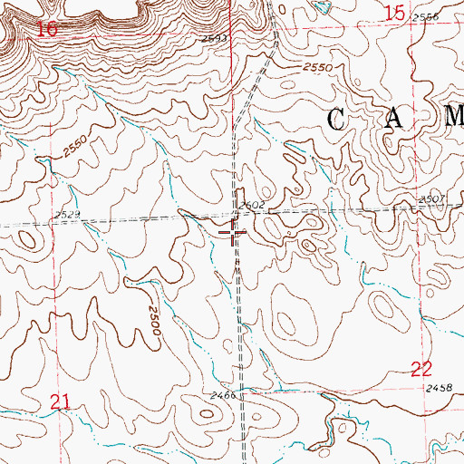 Topographic Map of Township of Campbell, ND