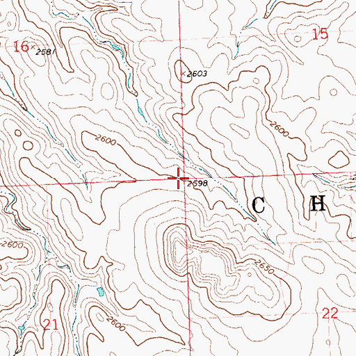 Topographic Map of Township of Chilton, ND
