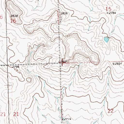 Topographic Map of Township of Clark, ND