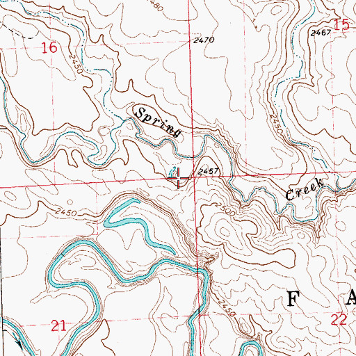 Topographic Map of Township of Farina, ND